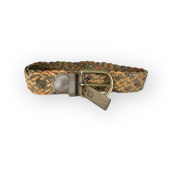 HTF: new Anthropologie x Linea Pelle ❃ Braided Leather Belt ❃ Khaki Brown Root - Picture 1 of 14